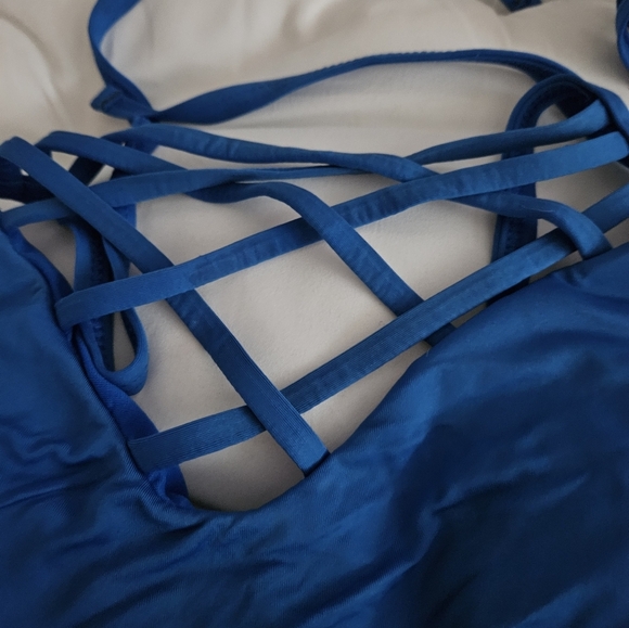 Blue Strappy Bikini Set - Picture 2 of 2